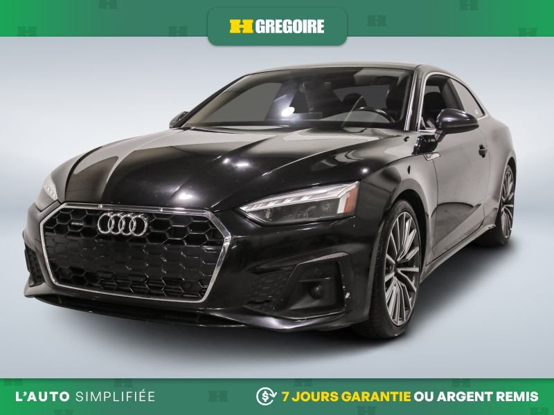 2022 Audi A5 Progressiv AWD AUTO A/C CUIR TOIT NAV MAGS CAM REC Black