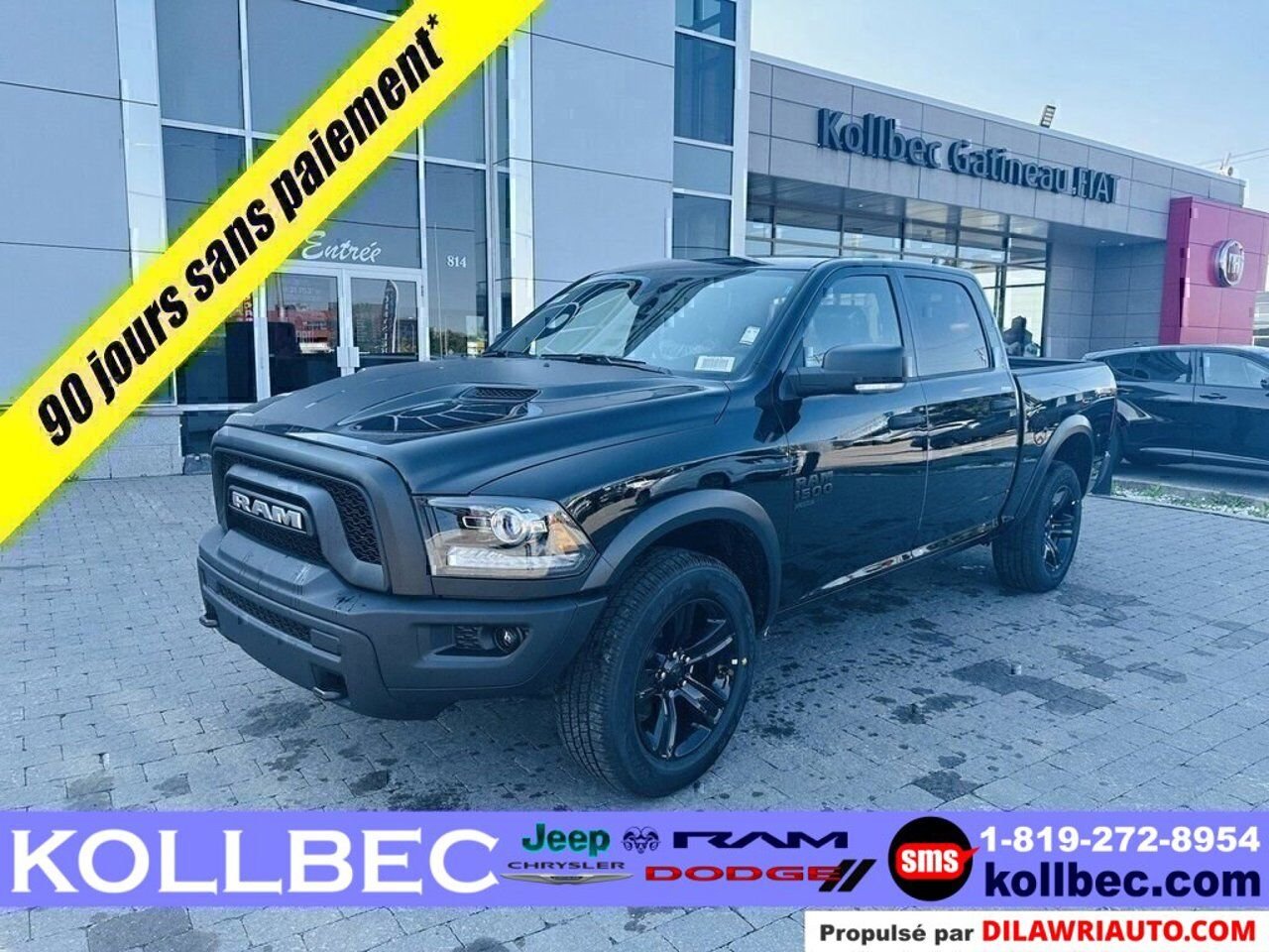 2024 Ram 1500 Classic 241290 | Warlock cabine d'équipe 4x4 Diamond Black Crystal Pearl Gatineau - photo #0