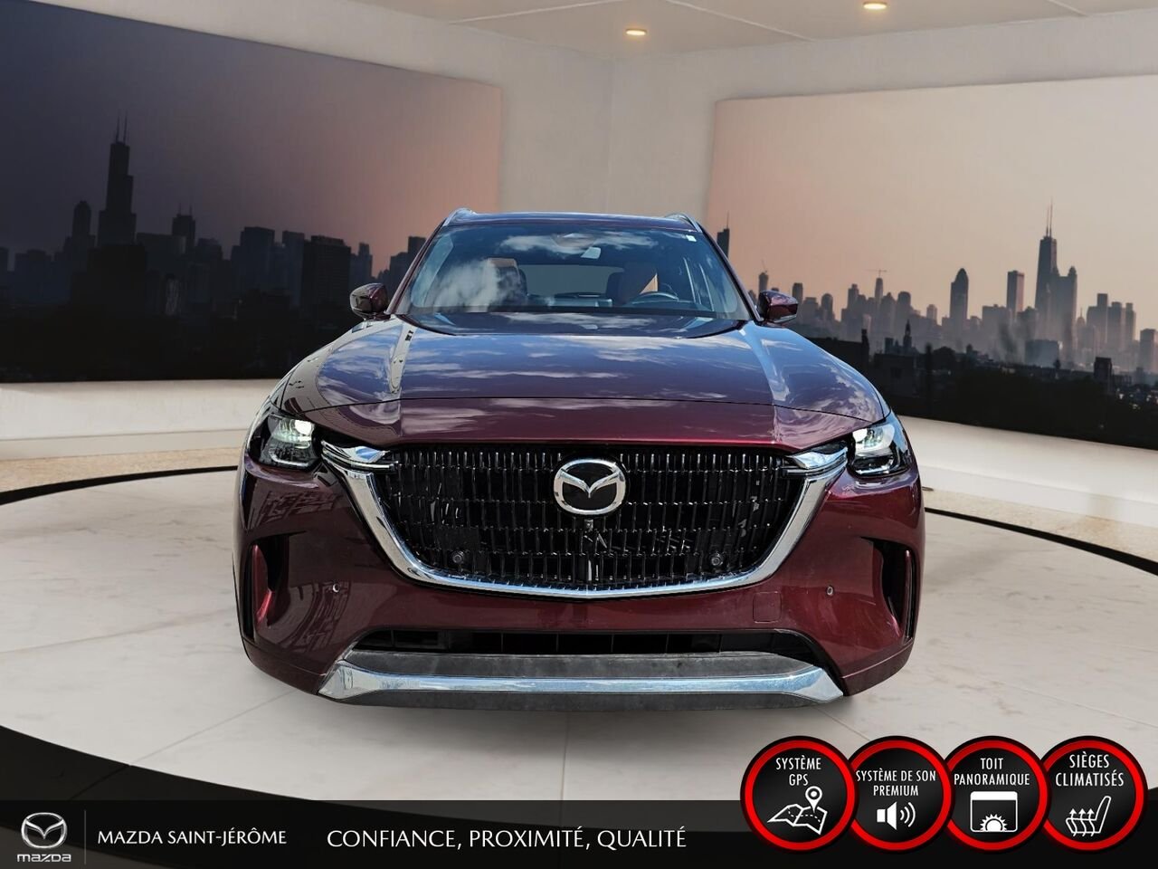 Mazda CX-90 hybride léger 2025 Rouge Saint-Jérôme - photo #2