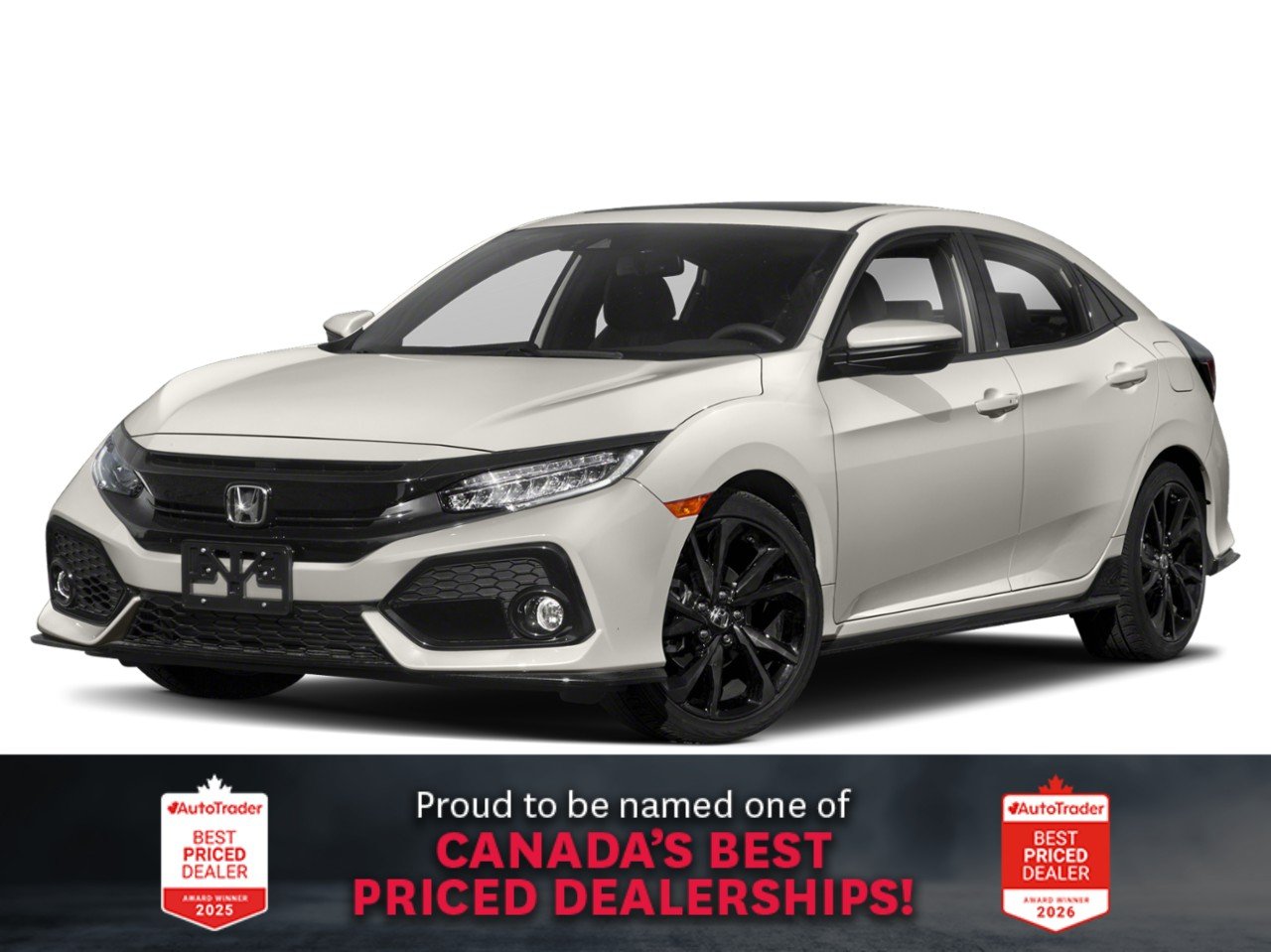 Honda Civic Hayon Sport Touring CVT Hatchback 2018 White Ottawa & Gatineau - photo #0