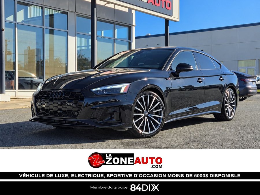 Audi A5 Sportback NOUVELLE ARRIVAGE!! + JAMAIS ACCIDENTÉ 2020 Noir