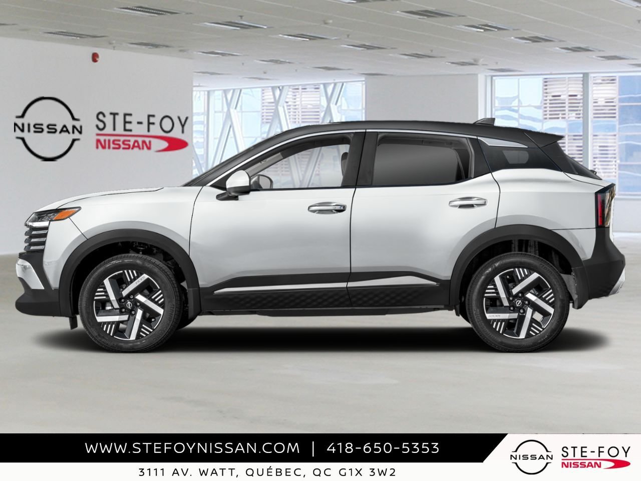 2026 NISSAN Kicks Aspen White TriCoat/Super Black Ste-Foy - photo #2