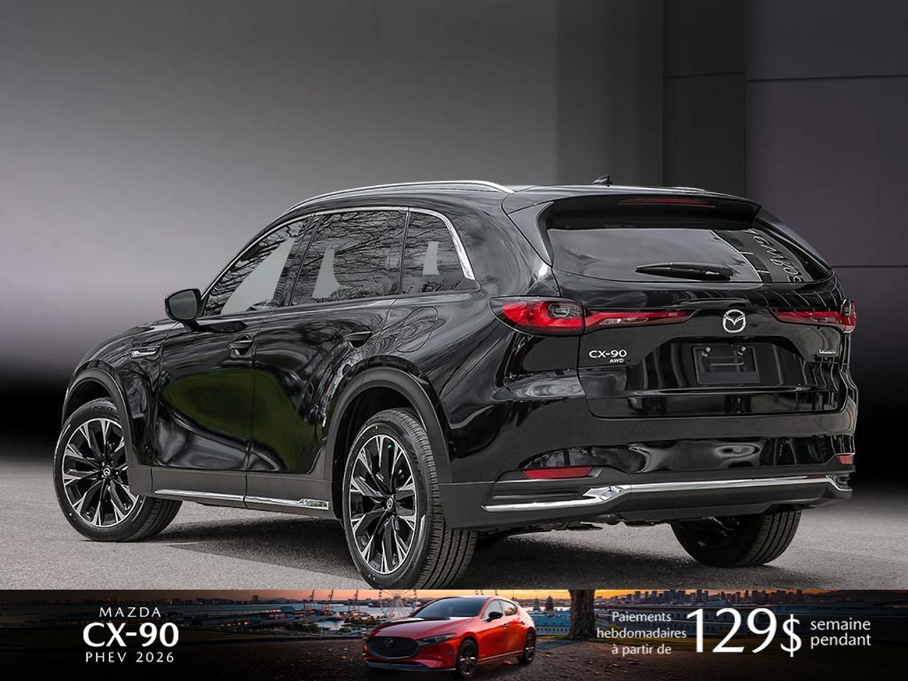 2026 Mazda CX-90 PHEV JM3KKDHA0T1401576 Jet Black Mica Mirabel - photo #3