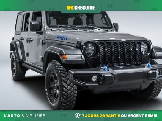 2023 Jeep Wrangler Willys 4xe AUTO AC NAV MAGS CAM RECULE BLUETOOTH Grey
