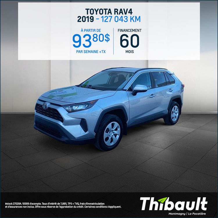 Thibault gm montmagny promo octobre occasion RAV4 2019