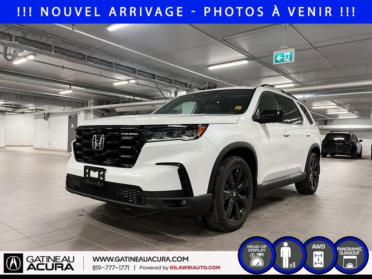 2024 Honda Pilot Black Edition AWD White Ottawa & Gatineau - photo #0
