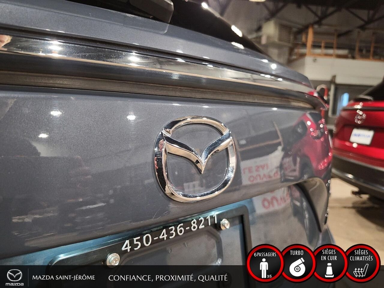 2022 Mazda CX-9 Édition Kuro | 1 PROPRIÉTAIRE | JAMAIS ACCIDENTÉ | CUIR ROUGE | TOIT OUVRANT | AWD Grey Saint-Jérôme - photo #7