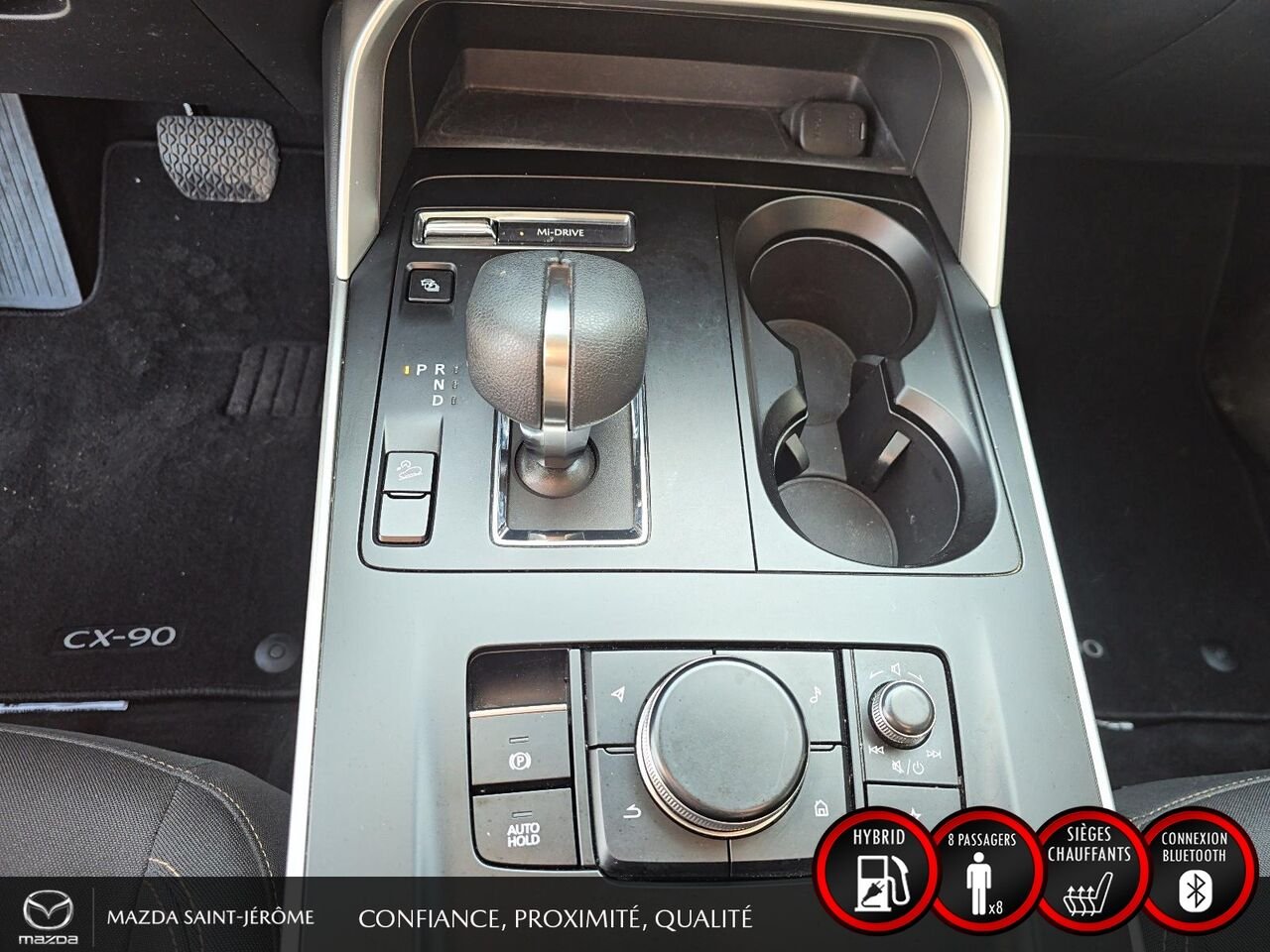 2024 Mazda CX-90 hybride rechargeable GS | 1 PROPRIÉTAIRE | JAMAIS ACCIDENTÉ | HYBRIDE RECHARGEABLE | AWD | DÉMARREUR À DISTANCE Black Saint-Jérôme - photo #17
