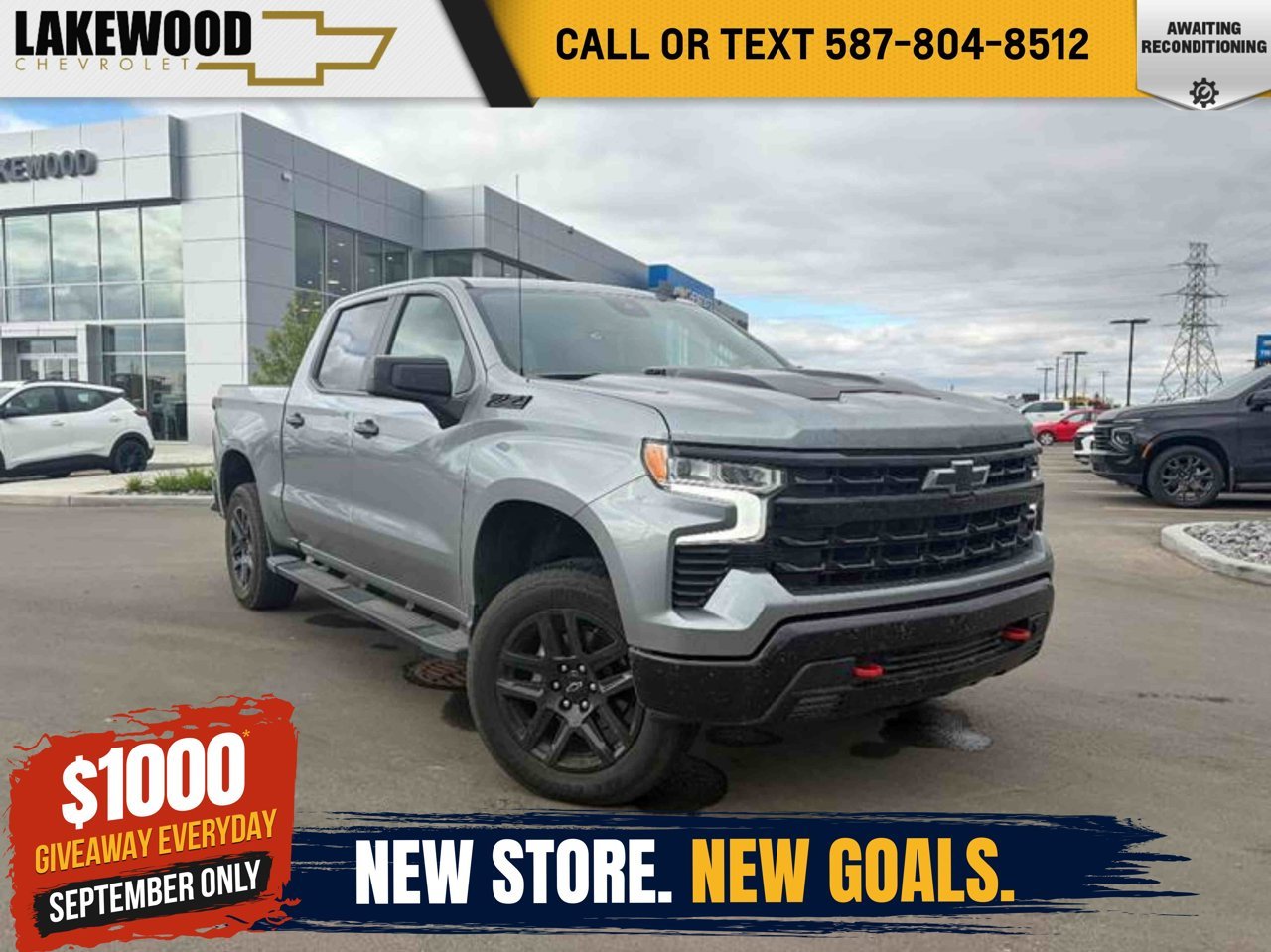 2024 Chevrolet Silverado 1500 4WD Crew Cab 147 LT Trail Boss Grey Sherwood Park - photo #0