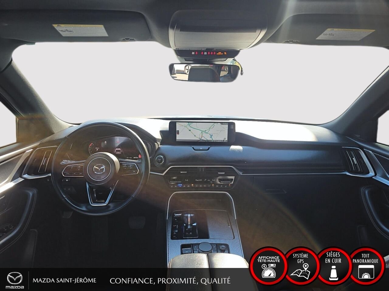 Mazda CX-90 hybride rechargeable GT | TOIT OUVRANT | CUIR | AWD | 2024 Bleu Saint-Jérôme - photo #23