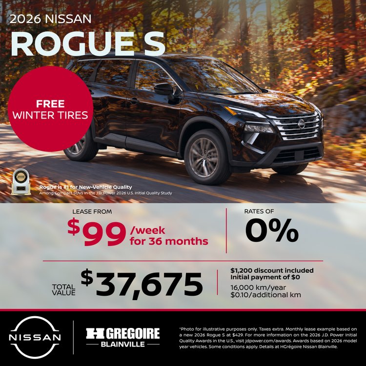 Nissan blainville promo octobre ROGUE S EN