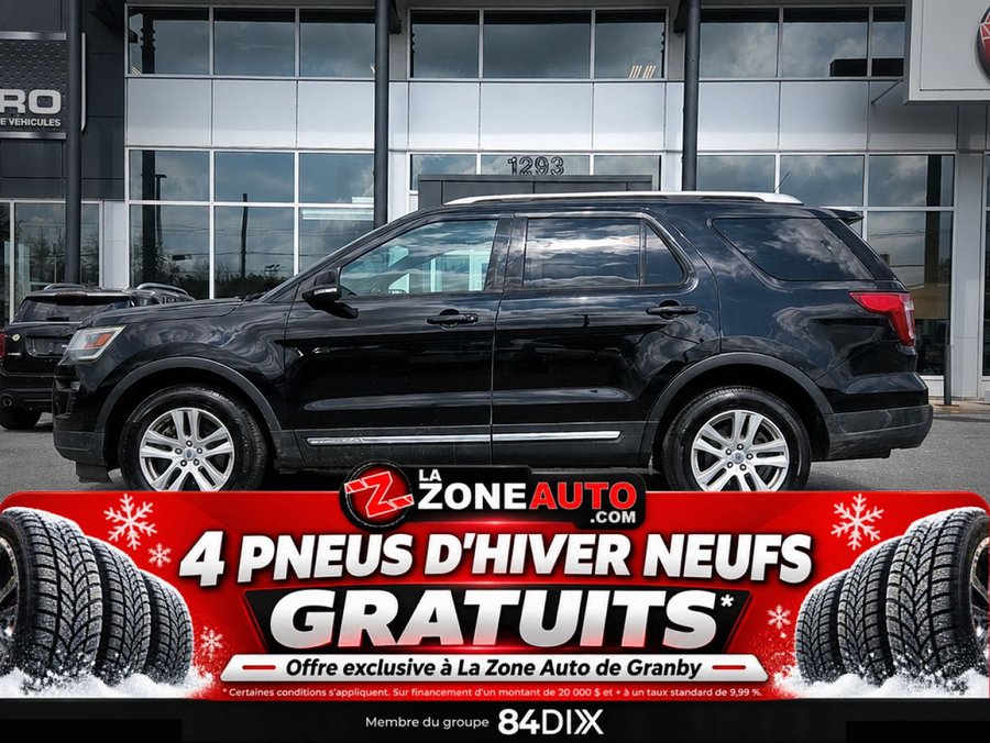 Ford Explorer XLT AWD 5000lbs capacite de remorquage 2018 Noir