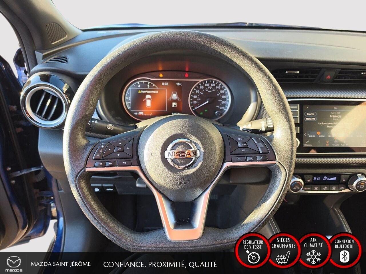 Nissan Kicks SV | JAMAIS ACCIDENTÉ | SIÈGES CHAUFFANTS | APPLE CARPLAY | DÉMARREUR À DISTANCE 2020 Bleu Saint-Jérôme - photo #12
