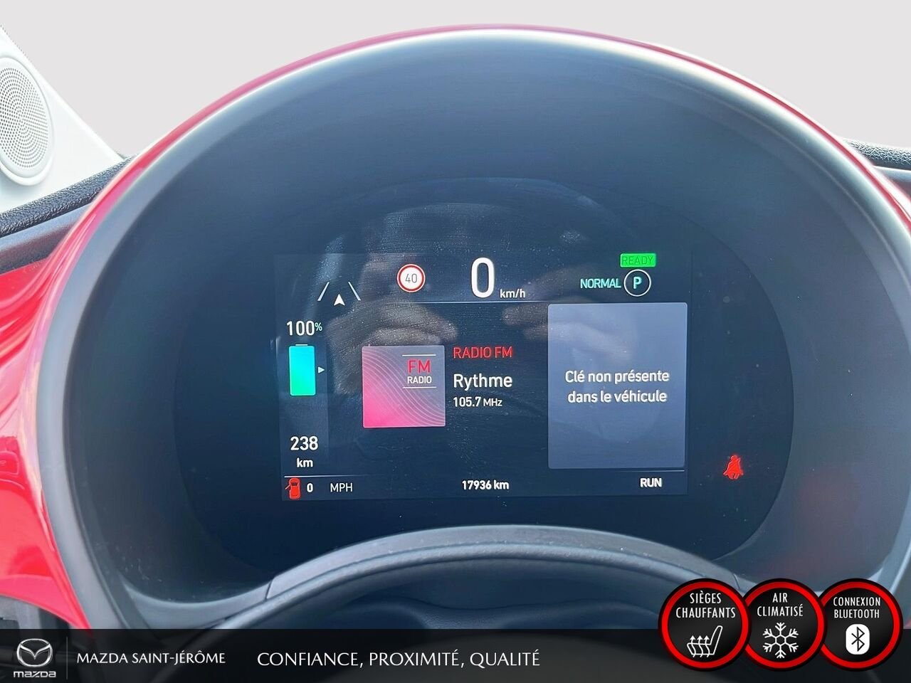 2024 FIAT 500e Édition (RED) | 100 % ÉLECTRIQUE | NAVIGATION | CAMÉRA DE RECUL | CARFAX VIERGE White Saint-Jérôme - photo #16