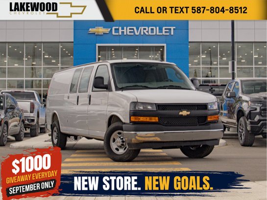 2025 Chevrolet Express Cargo Van WT 6.6L | Bucket Seats White