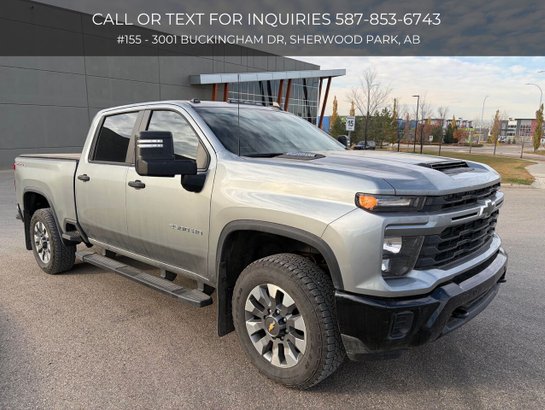 2025 Chevrolet Silverado 2500HD Custom | Soft Roll Tonneau Cover | Spray in Bedliner | Heavy Duty Mudflaps Grey