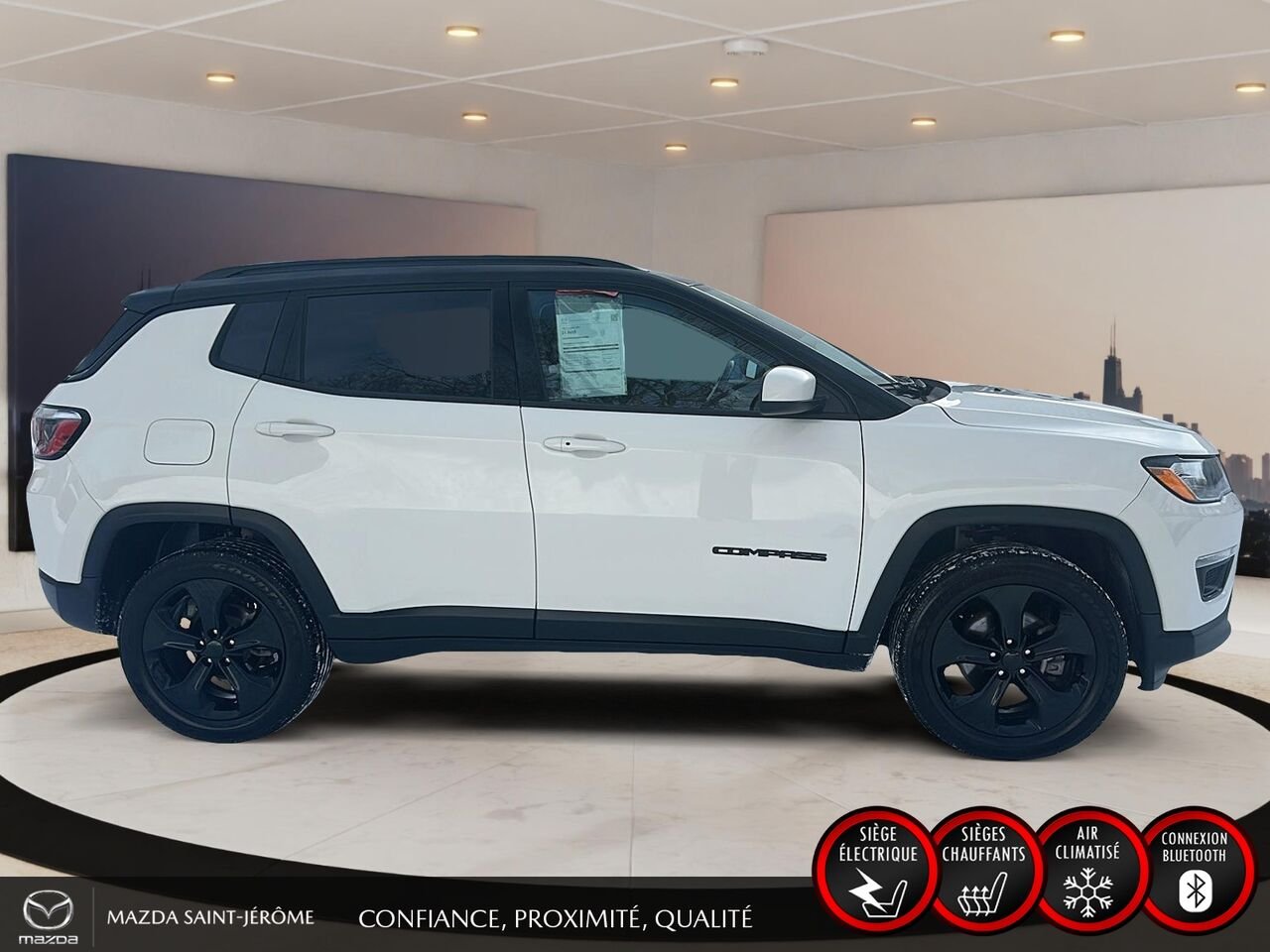 2021 Jeep Compass White Sainte-Agathe-des-Monts - photo #4