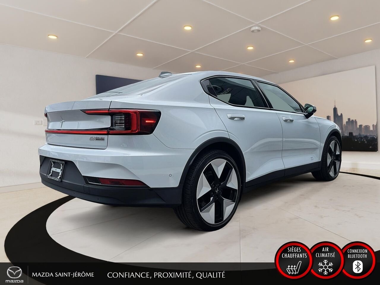 2023 Polestar 2 LONG RANGE DUAL MOTOR | 1 PROPRIÉTAIRE | JAMAIS ACCIDENTÉ | TOIT OUVRANT | CUIR Grey Saint-Jérôme - photo #5
