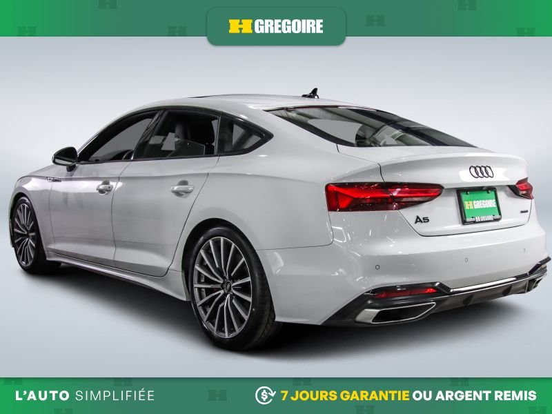Audi A5 Progressiv AWD AUTO A/C MAGS CUIR TOIT NAV CAM REC 2022 Blanc