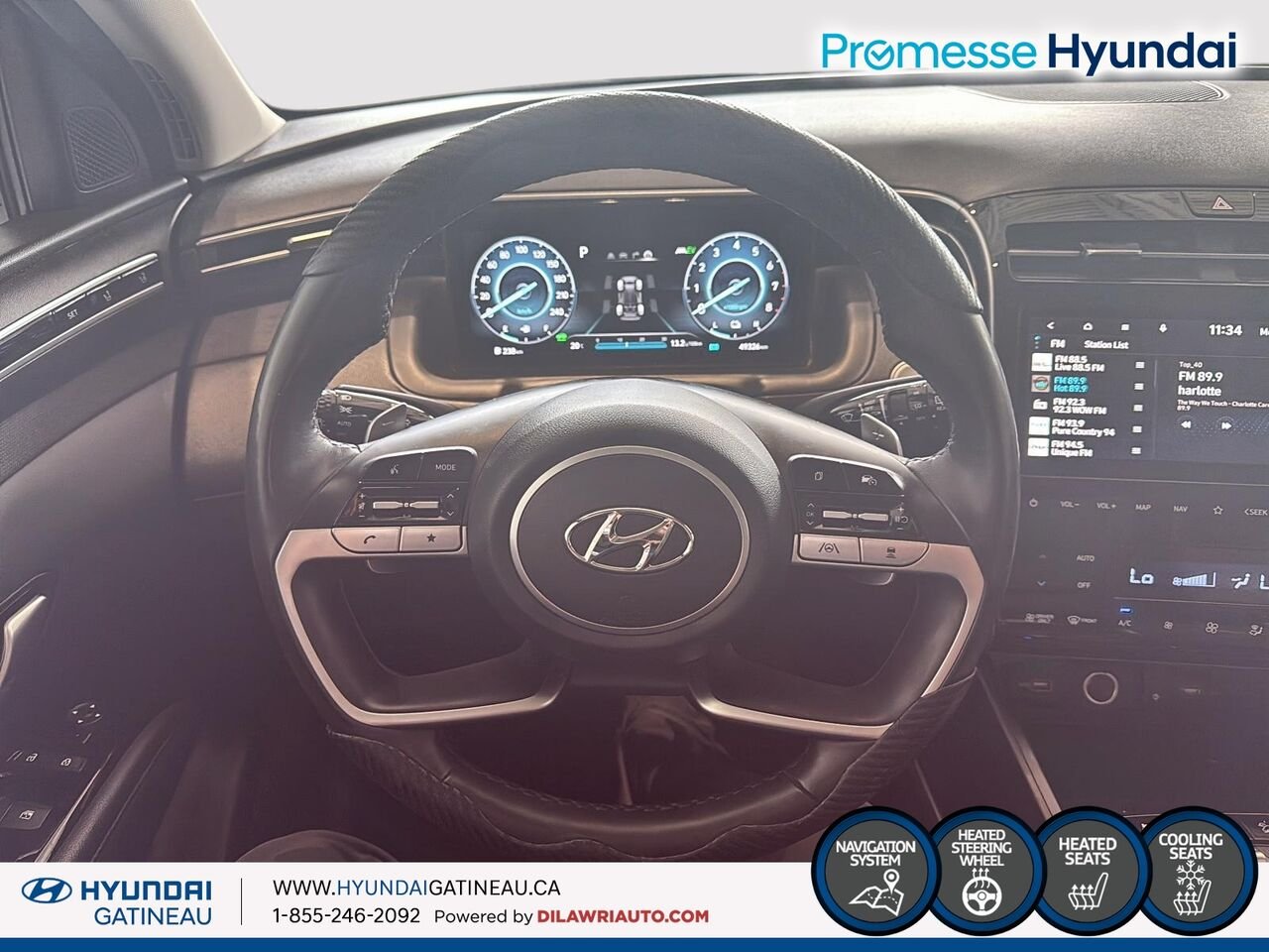 Hyundai Tucson hybride Ultimate TI*** cuir , toit ouvrant , navigation et plus *** 2022 Gris Ottawa & Gatineau - photo #10