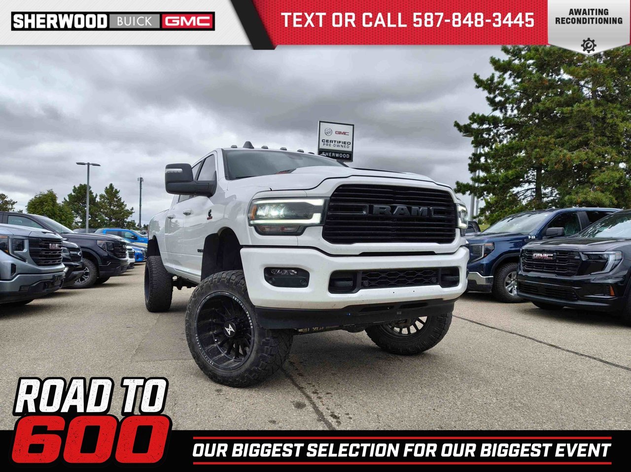 2024 Ram 2500 Laramie 4x4 Mega Cab 6'4 Box White Sherwood Park - photo #0