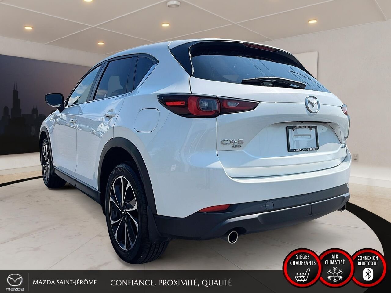 Mazda CX-5 GS LUXURY | TOIT OUVRANT | AWD | CUIR | 2023 Blanc Saint-Jérôme - photo #9