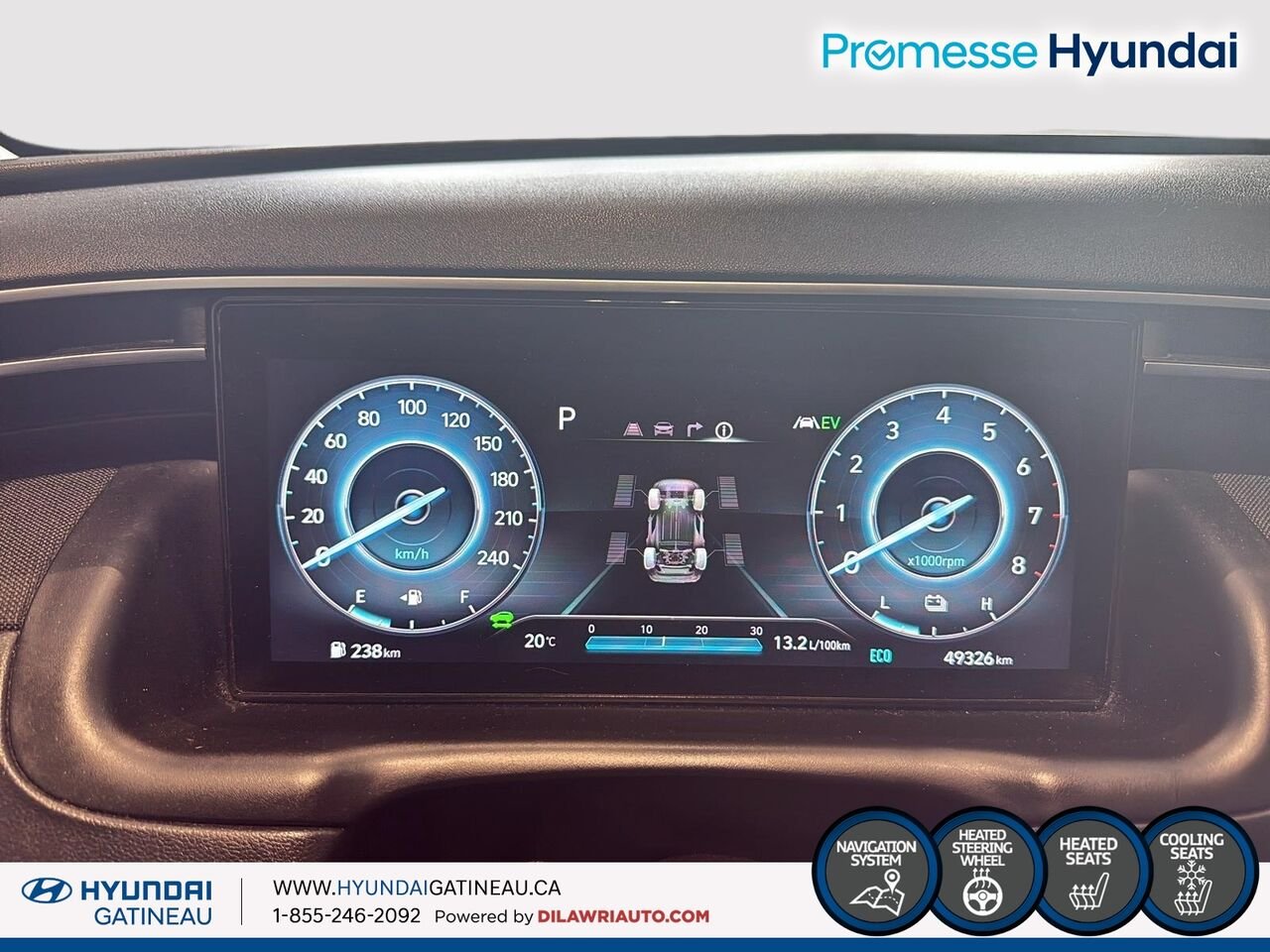 Hyundai Tucson hybride Ultimate TI*** cuir , toit ouvrant , navigation et plus *** 2022 Gris Ottawa & Gatineau - photo #14