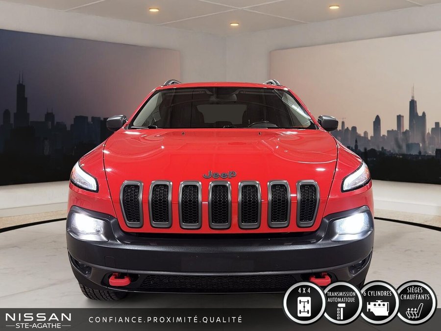 Jeep Cherokee TRAILHAWK | JAMAIS ACCIDENTÉ | 4X4 | CUIR | TOIT OUVRANT | CAMÉRA DE RECUL 2017 Rouge