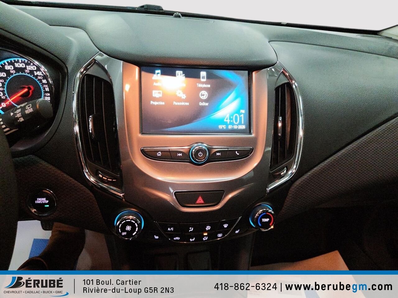 Chevrolet Cruze LT 1.6L à hayon 4 portes avec 1SH 2018 Noir Rivière-du-Loup - photo #15
