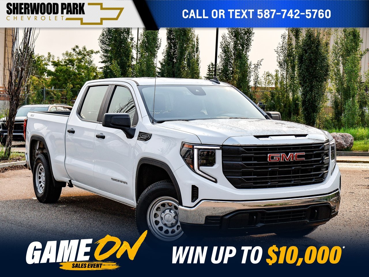 2024 GMC Sierra 1500 4WD Crew Cab 147 Pro White Sherwood Park - photo #0