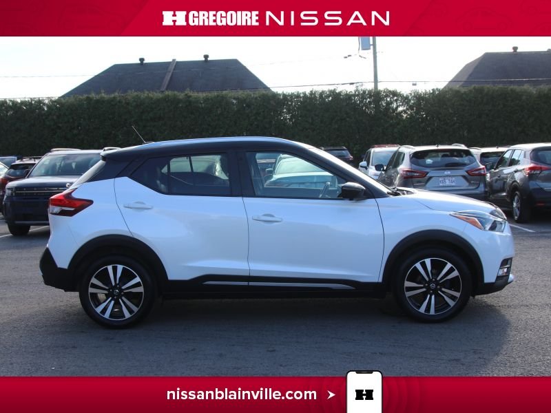 2019 Nissan Kicks SR/BOSE/CARPLAY/CUIR/MAGS/AC/CAMERA/BT White