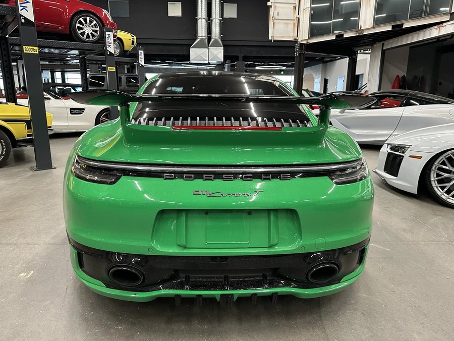 2023 Porsche 911 Carrera T | Factory Aerokit | Vossen Wheels | F.I Exhaust | Carbon Front Lip Python Green
