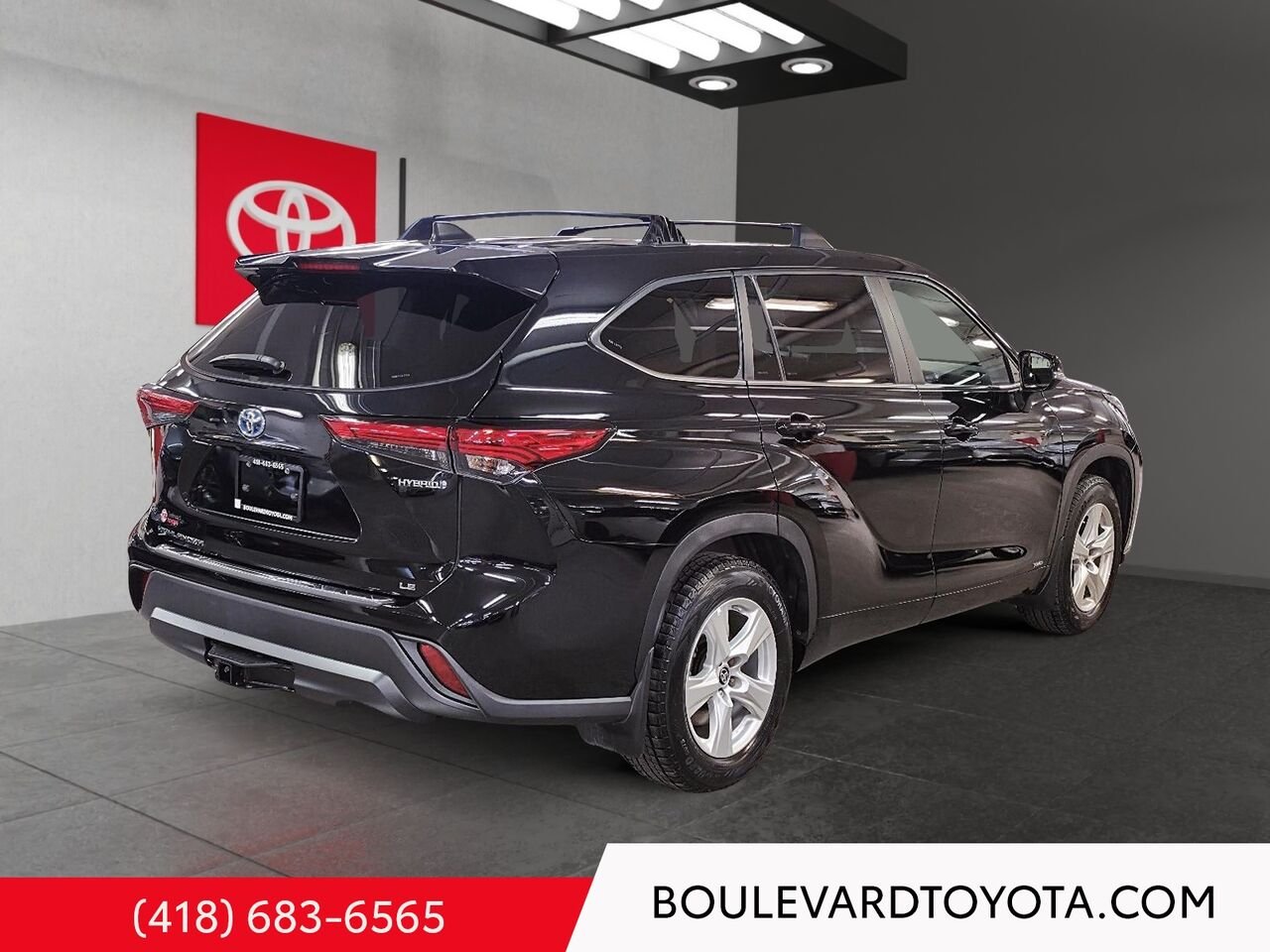 Toyota Highlander 550001-6 | LE, HYBRIDE, AWD 2023 Noir Québec - photo #3