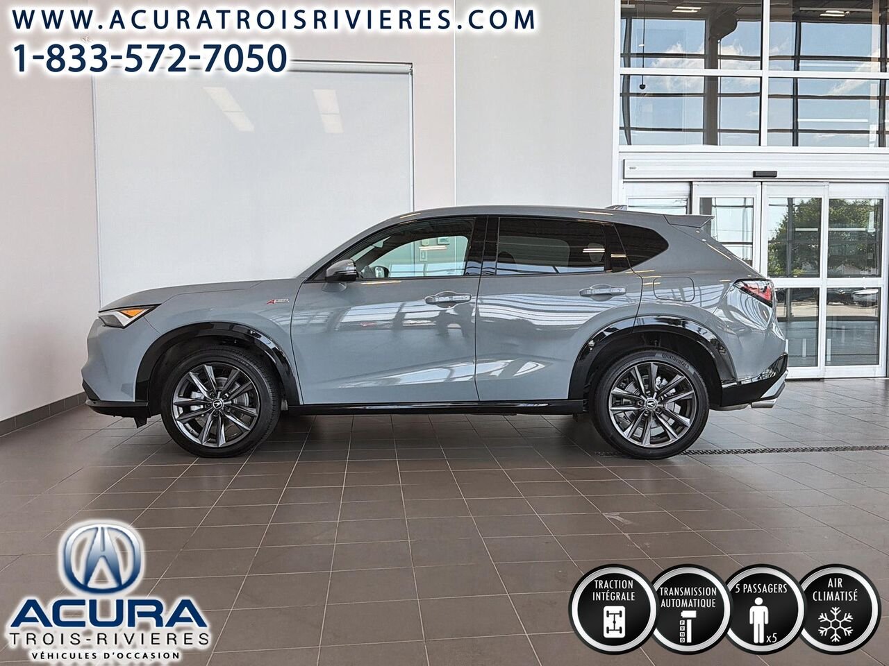 2025 Acura ADX A-Spec AWD, TOIT PANO, VOLANT CHAUFFANT Grey Trois-Rivières - photo #7