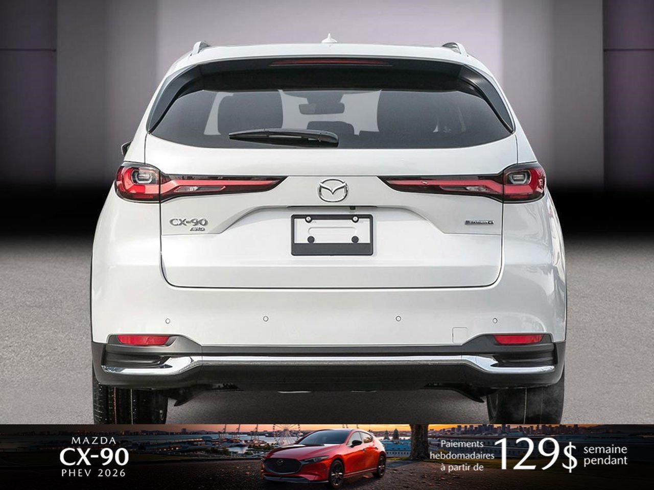 Mazda CX-90 hybride rechargeable JM3KKDHA3T1388919 2026 Blanc rhodium métallisé Mirabel - photo #4