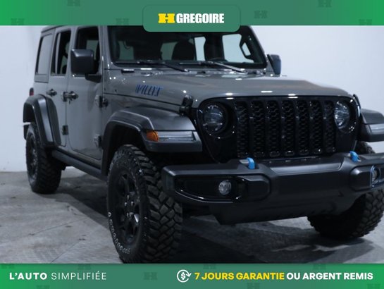 2023 Jeep Wrangler Willys 4xe AUTO AC NAV MAGS CAM RECULE BLUETOOTH Grey