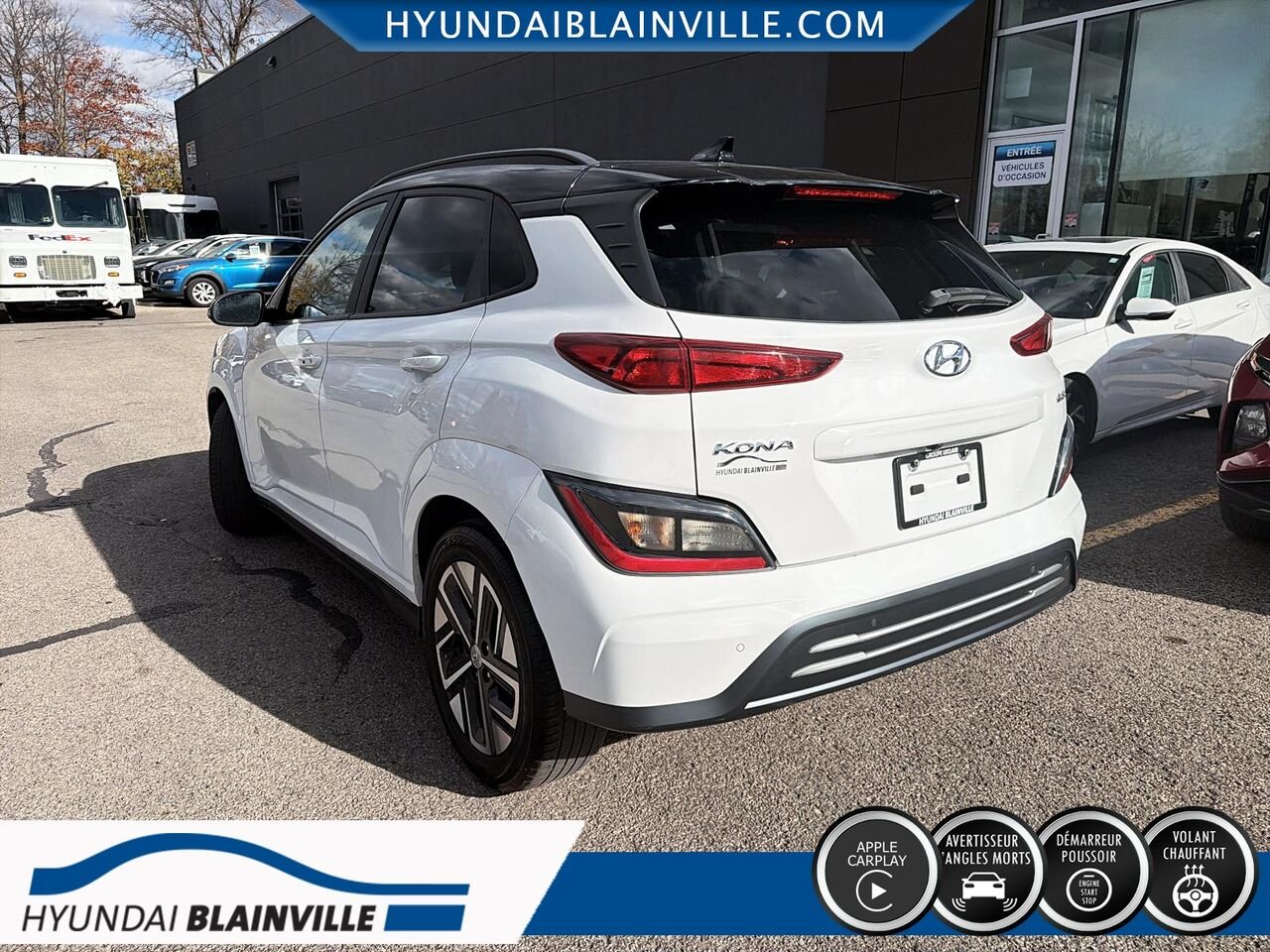 Hyundai Kona électrique 2023 Blanc Blainville - photo #5