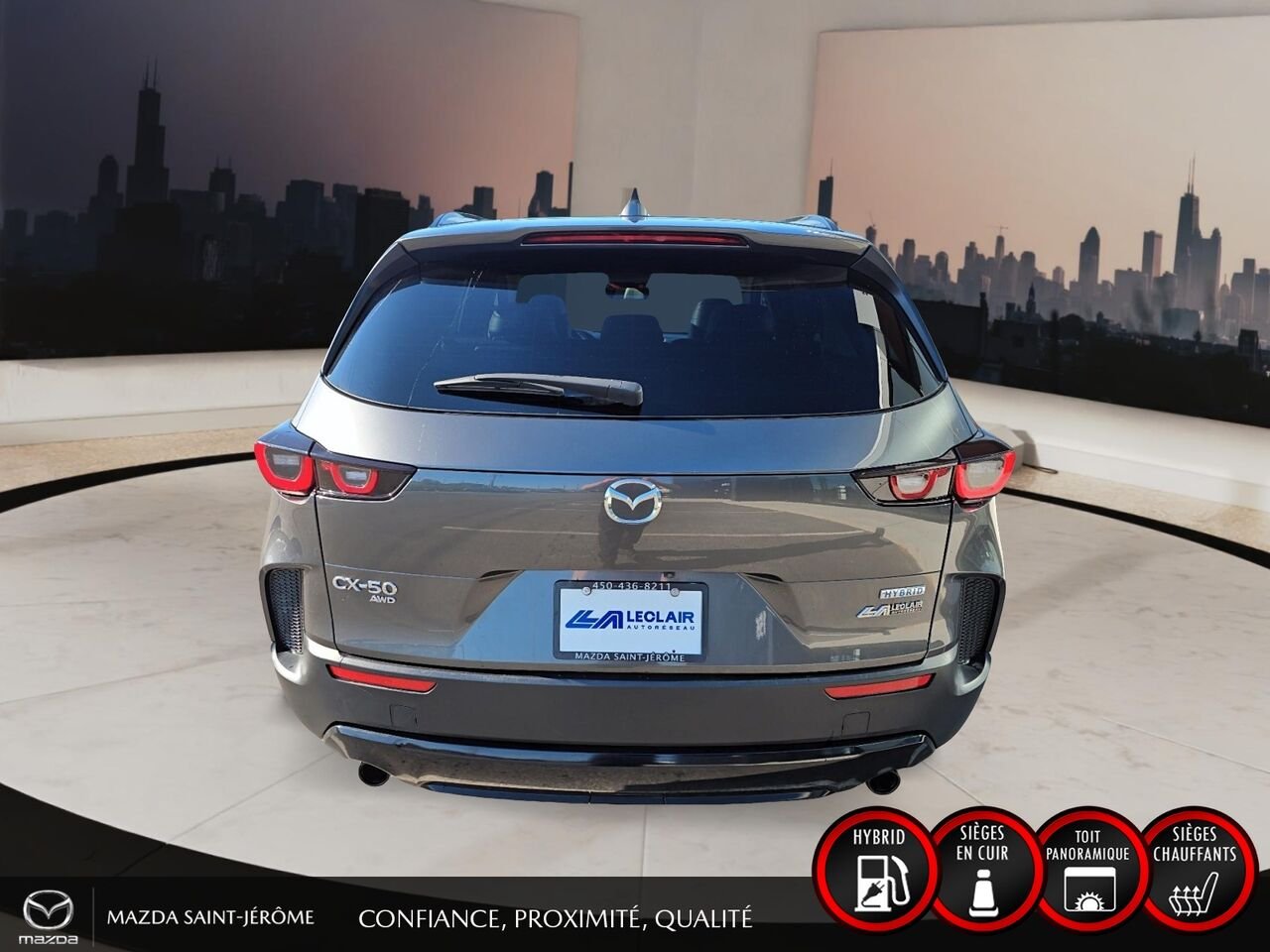 2025 Mazda CX-50 hybride Kuro | 1 PROPRIÉTAIRE | JAMAIS ACCIDENTÉ | TOIT PANORAMIQUE | CUIR | AWD Grey Saint-Jérôme - photo #6