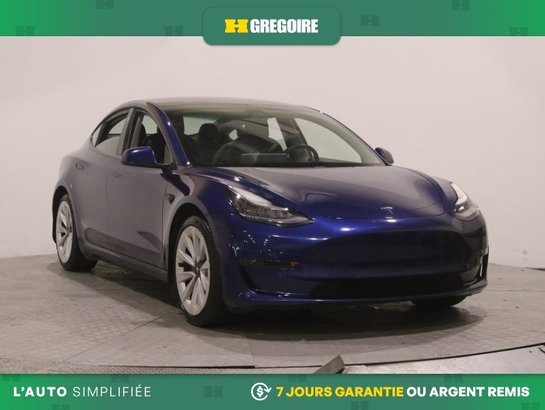 2021 Tesla Model 3 Range Plus AUTO AC CUIR TOIT MAGS CAM RECUL BLEU Blue