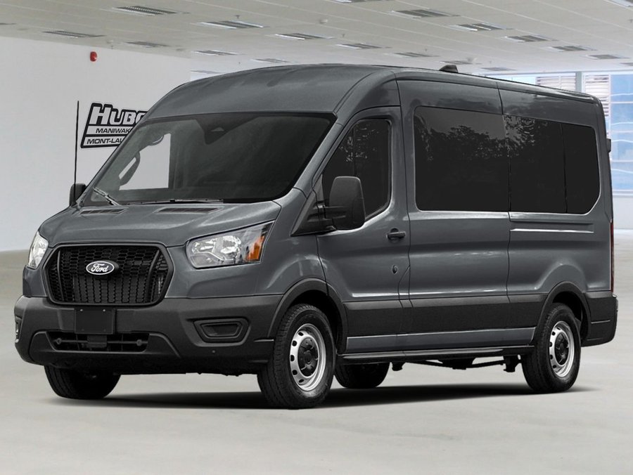 Ford Transit tourisme T-350 XLT TI toit moyen 148 po 2027 Gris carbonisé métallisé