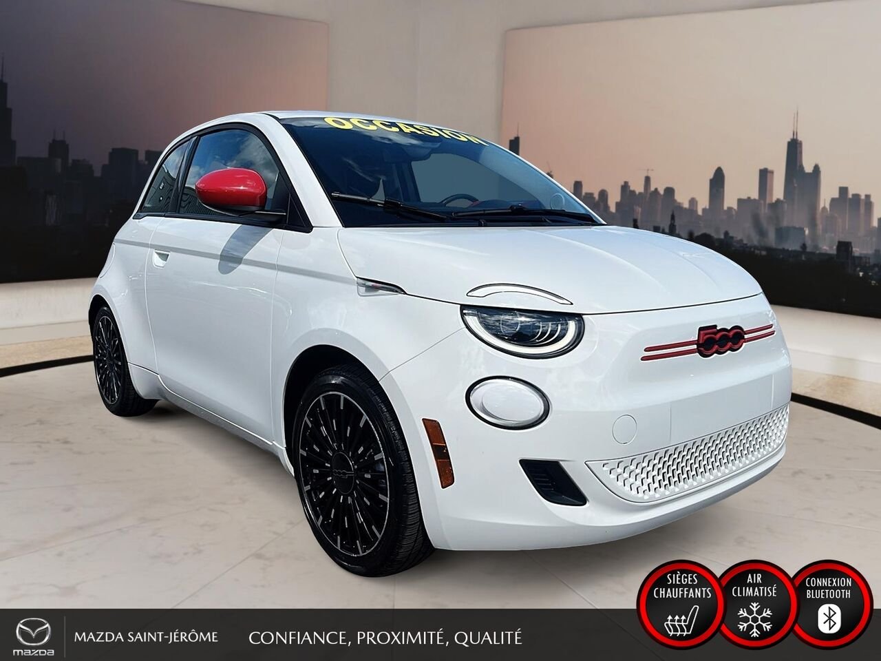 2024 FIAT 500e Édition (RED) | 100 % ÉLECTRIQUE | NAVIGATION | CAMÉRA DE RECUL | CARFAX VIERGE White Saint-Jérôme - photo #3