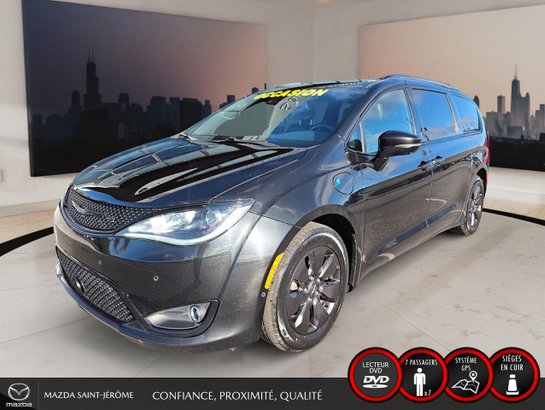 2020 Chrysler Pacifica Hybrid LIMITED S | JAMAIS ACCIDENTÉ | HYBRIDE RECHARGEABLE | TOIT PANO | CUIR | TV/DVD Black