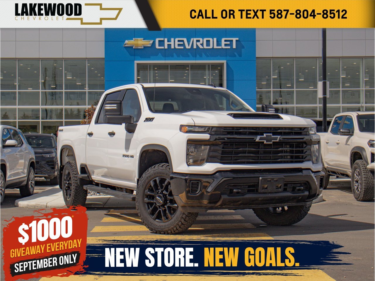 2025 Chevrolet Silverado 2500HD 4WD Crew Cab 159 Custom White Sherwood Park - photo #0