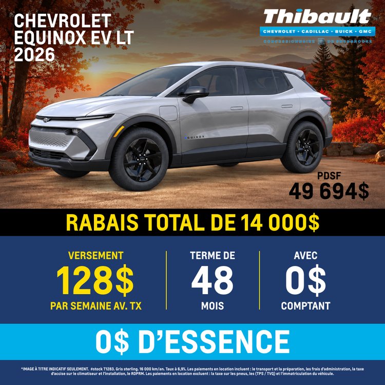 Thibault sherbrooke promo septembre chevrolet EQUINOX EV 2026 FR