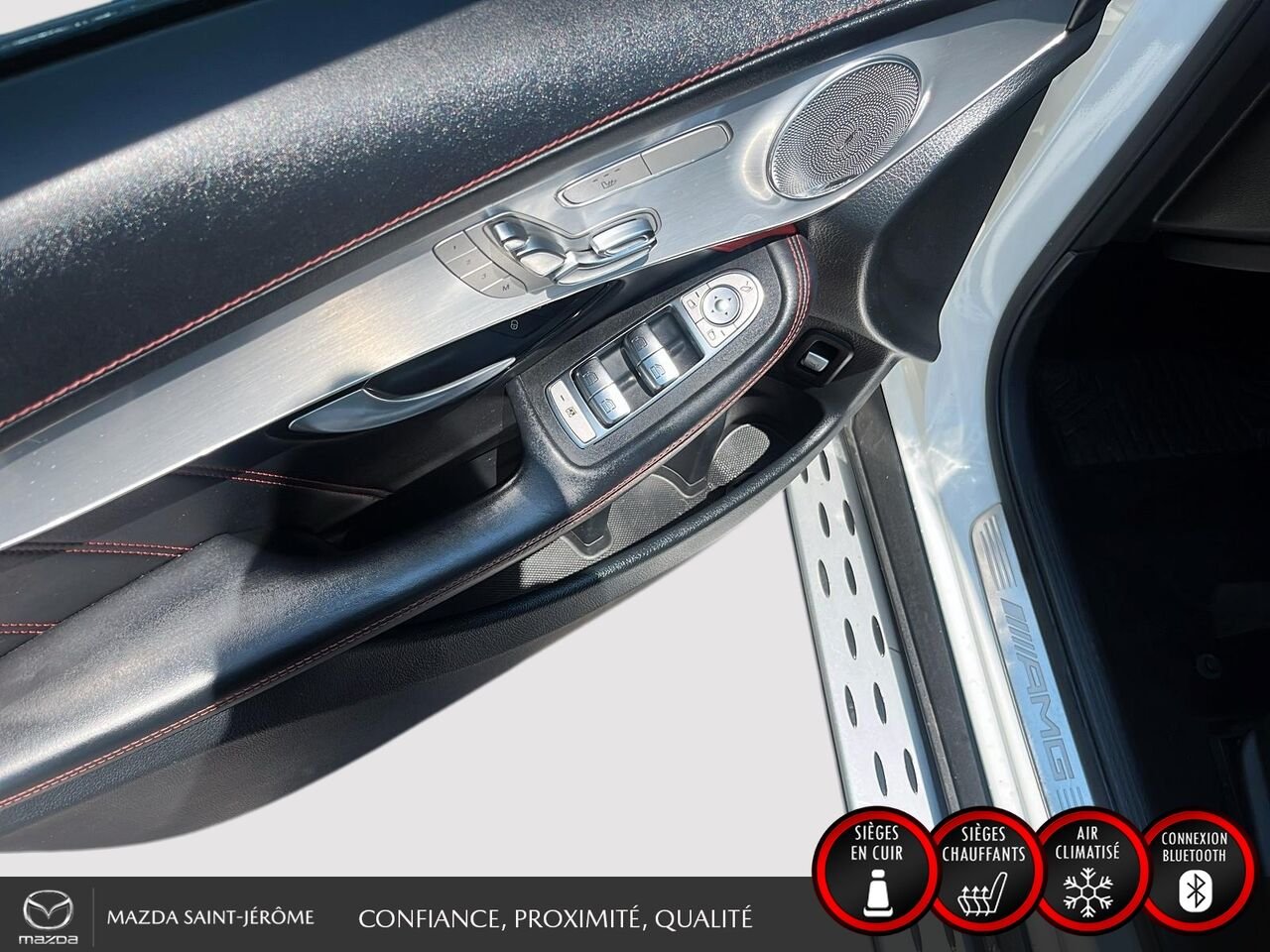Mercedes-Benz GLC GLC 63 S AMG | CUIR ROUGE | TOIT PANORAMIQUE | 2019 Blanc Saint-Jérôme - photo #12