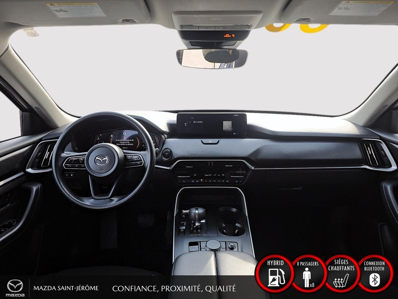 2024 Mazda CX-90 hybride rechargeable GS | 1 PROPRIÉTAIRE | JAMAIS ACCIDENTÉ | HYBRIDE RECHARGEABLE | AWD | DÉMARREUR À DISTANCE Black Saint-Jérôme - photo #21