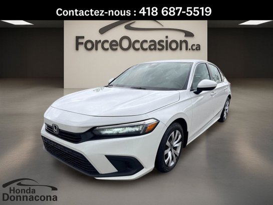 Honda Civic LX, Bas kilométrage, Bancs chauffants 2022 Blanc