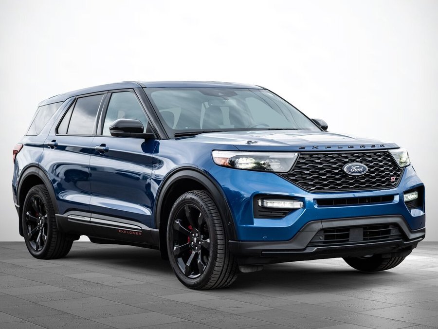 2021 Ford Explorer ST AWD CUIR TOIT PANO CAMERA 360 NAV ANTIVOL Blue