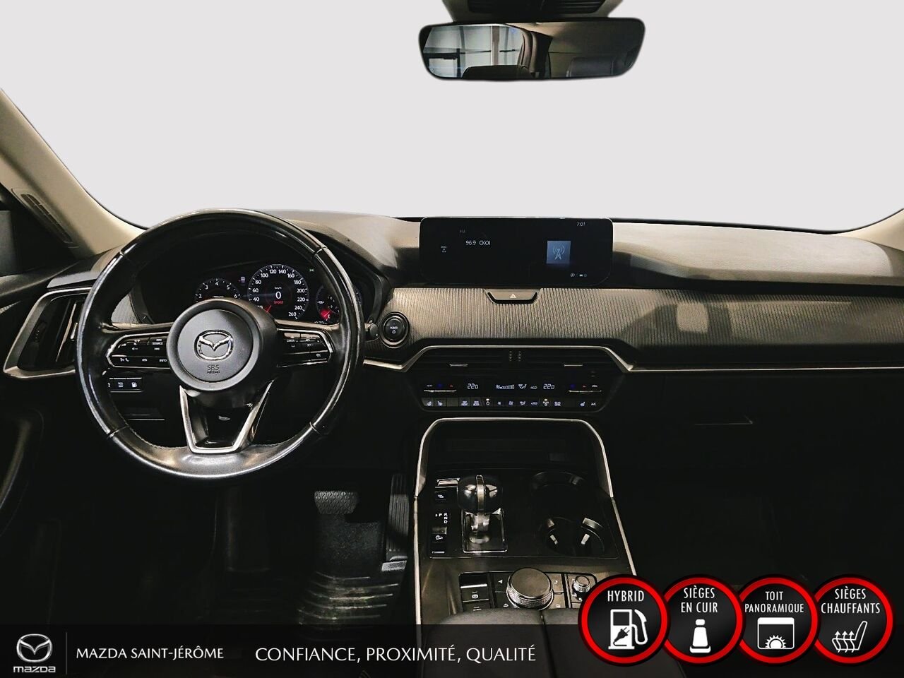 2024 Mazda CX-90 hybride rechargeable GS-L | 1 PROPRIÉTAIRE | HYBRIDE RECHARGEABLE | CUIR | TOIT OUVRANT | AWD White Saint-Jérôme - photo #22