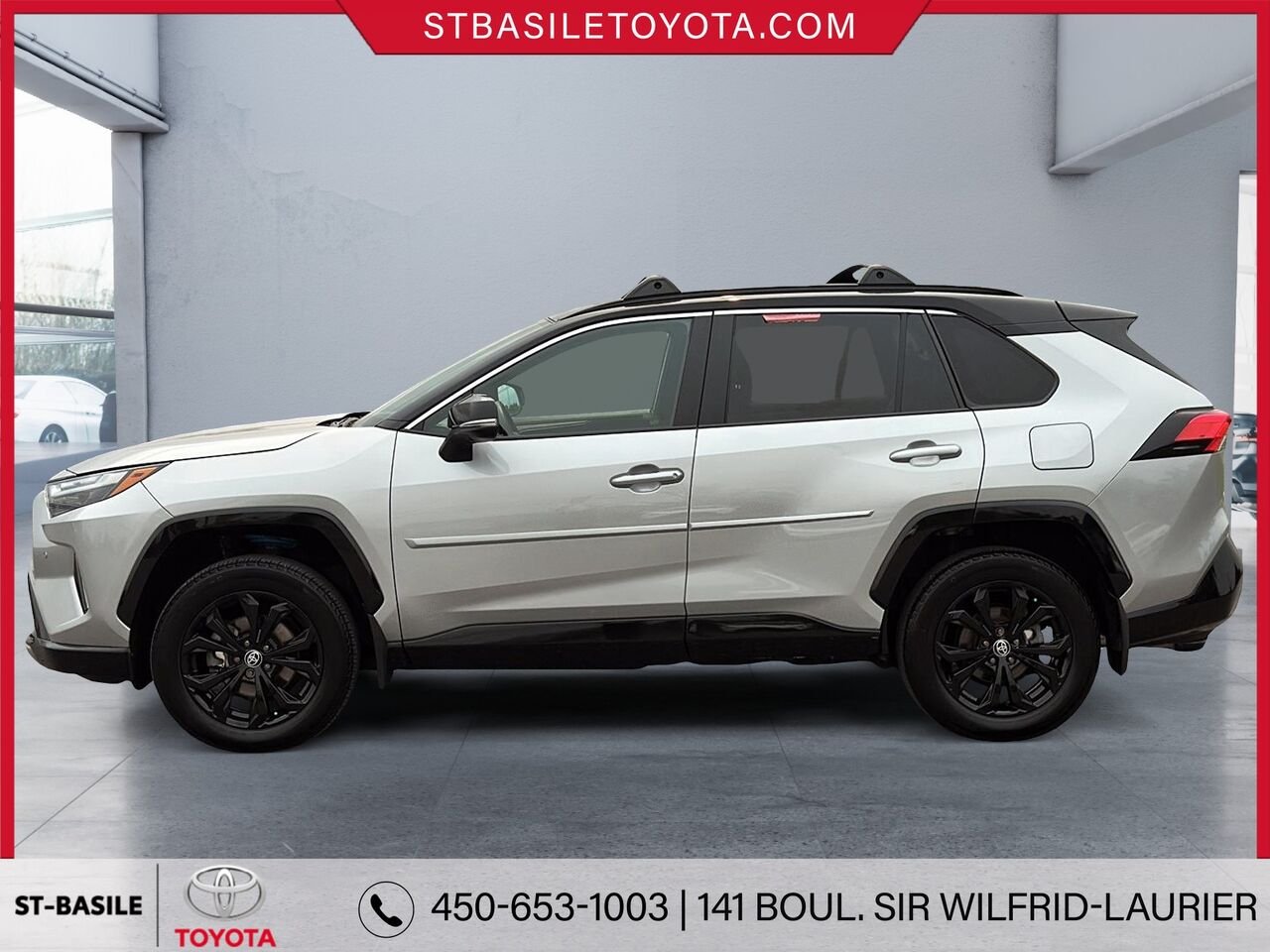 2023 TOYOTA RAV4 Hybrid Silver Sky Metallic with Black Roof Saint-Basile-le-Grand - photo #7